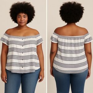 Torrid Super Soft  Off-Shoulder Crop Top Size 4X NWT